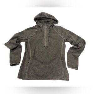 THE NORTH FACE- WOMEN'S FLEECE LINED PULLOVER HOODIE JACKET SIZE MEDIUM BROWN